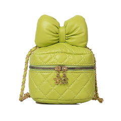 High-Quality Soft Leather Women's Handbag with Bowknot Detail