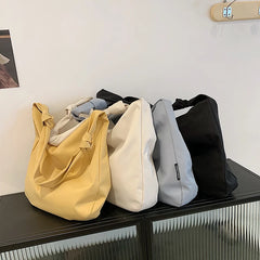 Canvas Bucket Crossbody Bag Large Capacity Handbag