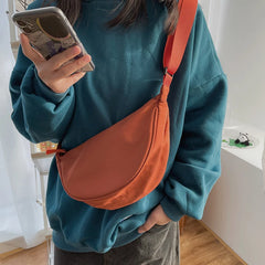 Women's Solid Chest Bag Large Capacity Travel Crossbody Female Belt Bag