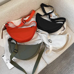 Women's Solid Chest Bag Large Capacity Travel Crossbody Female Belt Bag