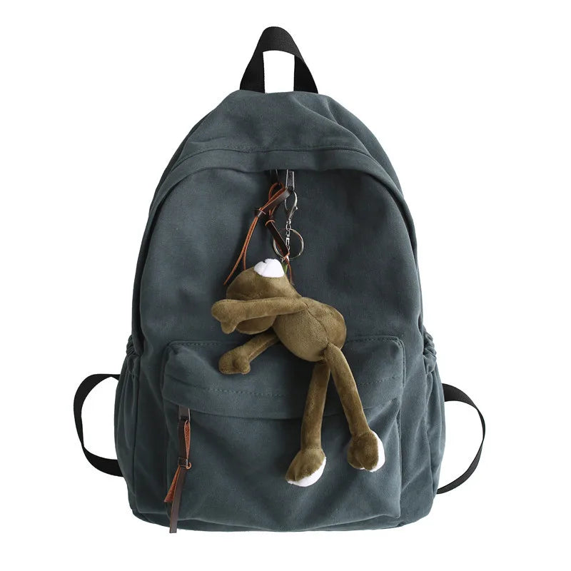 Classic Women's Backpack with Pendant Shoulder Strap