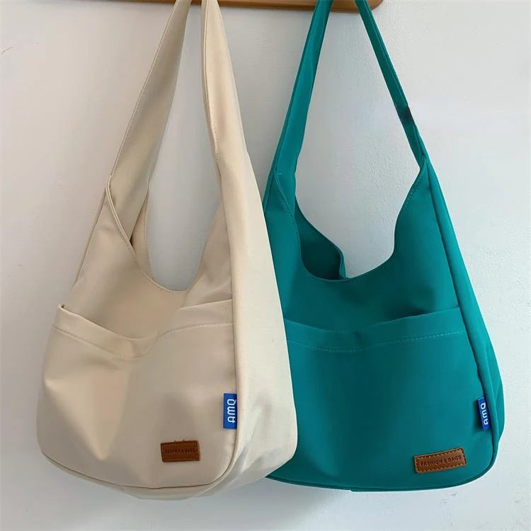 Solid Ladies Tote Bag Women's Handbags Shoulder Bags College Student Schoolbag