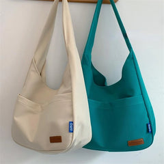 Solid Ladies Tote Bag Women's Handbags Shoulder Bags College Student Schoolbag