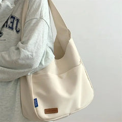 Solid Ladies Tote Bag Women's Handbags Shoulder Bags College Student Schoolbag