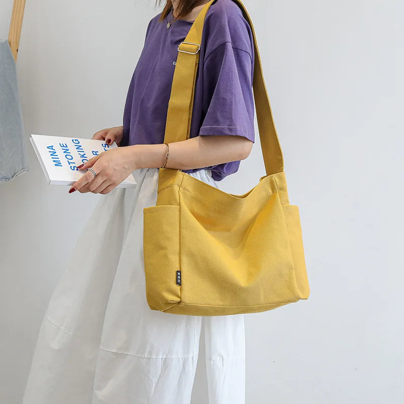 Large Capacity Canvas Crossbody Bag for Women