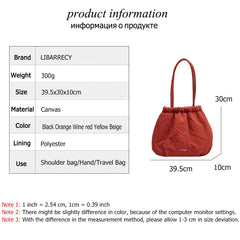 Large Capacity Women's Shoulder Bag Canvas Tote Sac Femme