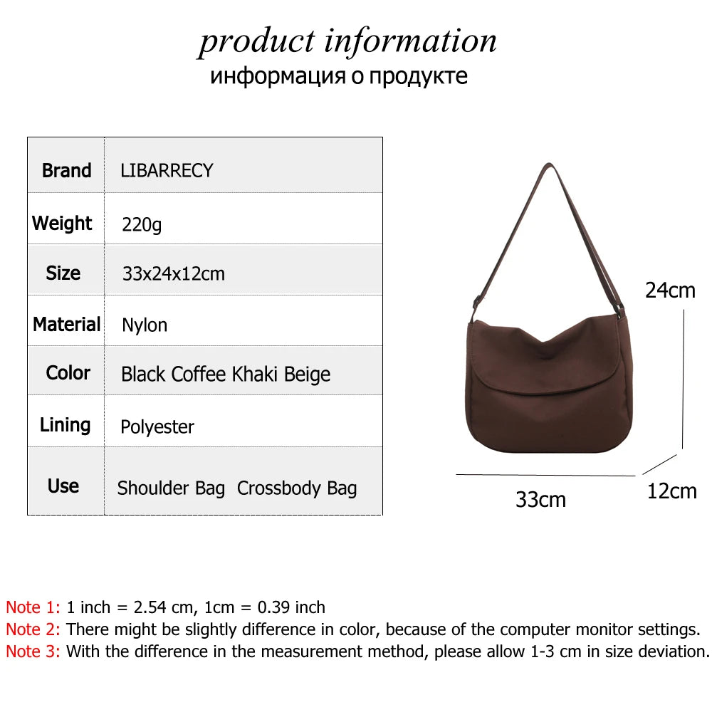 High Nylon Women's Crossbody Bag Shoulder Bag Student Bags