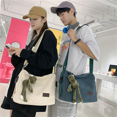 Solid Women's Shoulder Bags High Canvas Ladies Crossbody Bag Casual