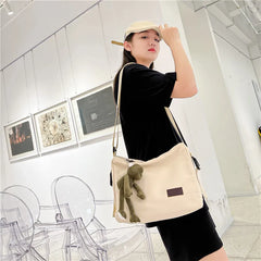 Solid Women's Shoulder Bags High Canvas Ladies Crossbody Bag Casual