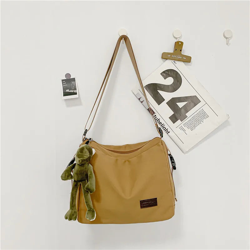 Solid Women's Shoulder Bags High Canvas Ladies Crossbody Bag Casual