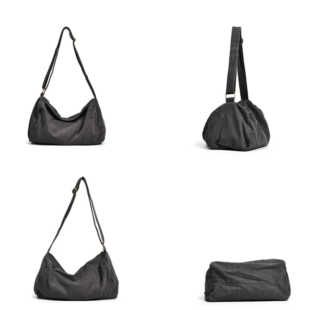 Solid High Canvas Ladies Shoulder Bag Women Crossbody Bags