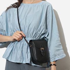 Stylish Crossbody Bucket Bag Leather Messenger Bag