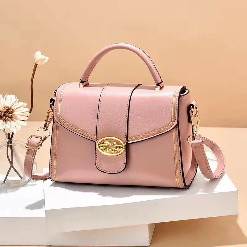 Solid Women Leather Tote Bags High Multifunctional One-shoulder Messenger Bag