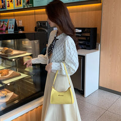 Women's PU Leather Shoulder Bag Retro Style Underarm Bag