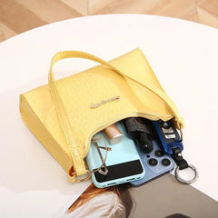 Women's PU Leather Shoulder Bag Retro Style Underarm Bag