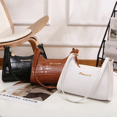 Women's PU Leather Shoulder Bag Retro Style Underarm Bag
