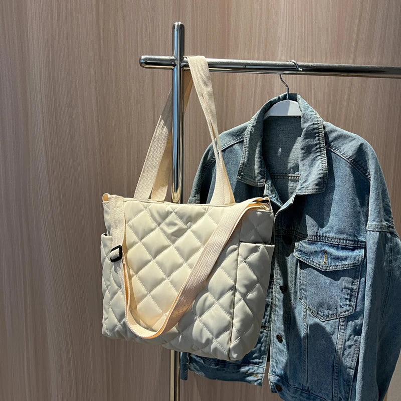 Large Capacity Canvas Ladies Shoulder Bag Multifunctional Handbag