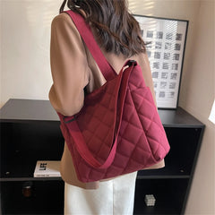 Large Capacity Canvas Ladies Shoulder Bag Multifunctional Handbag