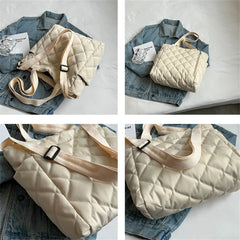 Large Capacity Canvas Ladies Shoulder Bag Multifunctional Handbag