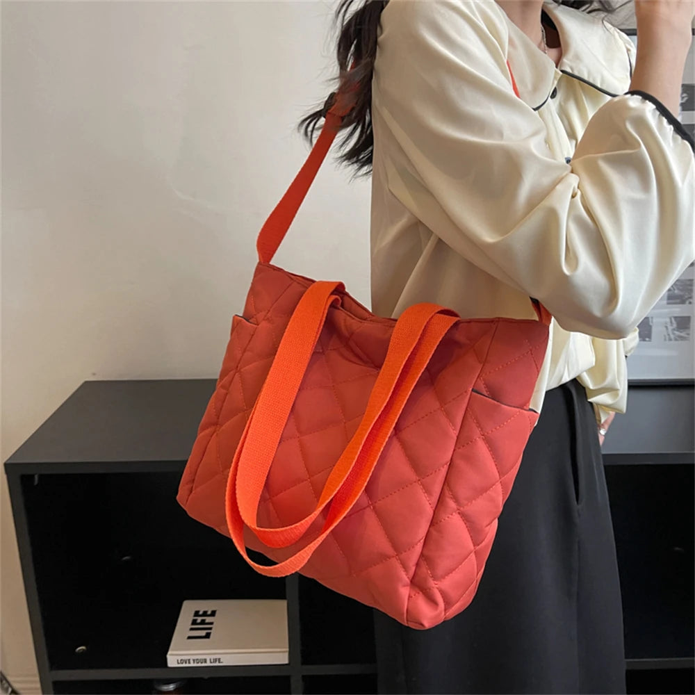 Large Capacity Canvas Ladies Shoulder Bag Multifunctional Handbag