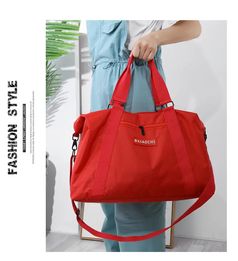 Large Capacity Women Handbag Portable Travel Bag Nylon Duffle Bags