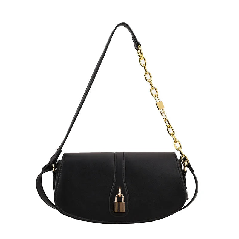 Stylish Leather Crossbody Bag for Women - Spring Shoulder Saddle Handbag