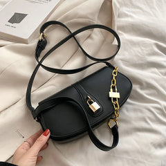 Stylish Leather Crossbody Bag for Women - Spring Shoulder Saddle Handbag