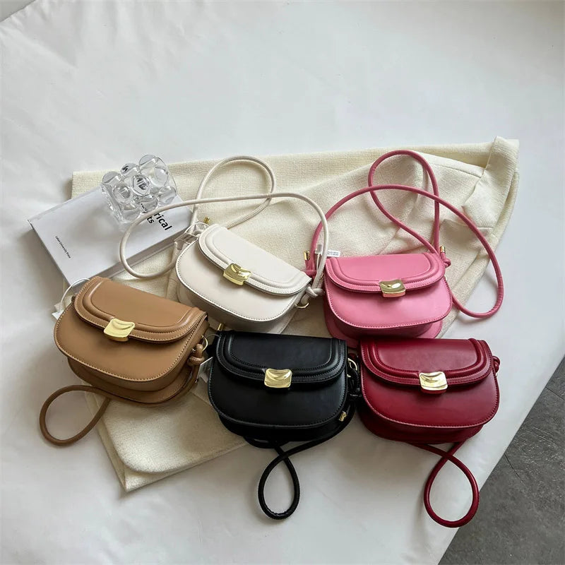 Leather Crossbody Bag for Women Shoulder Bag Saddle Handbag