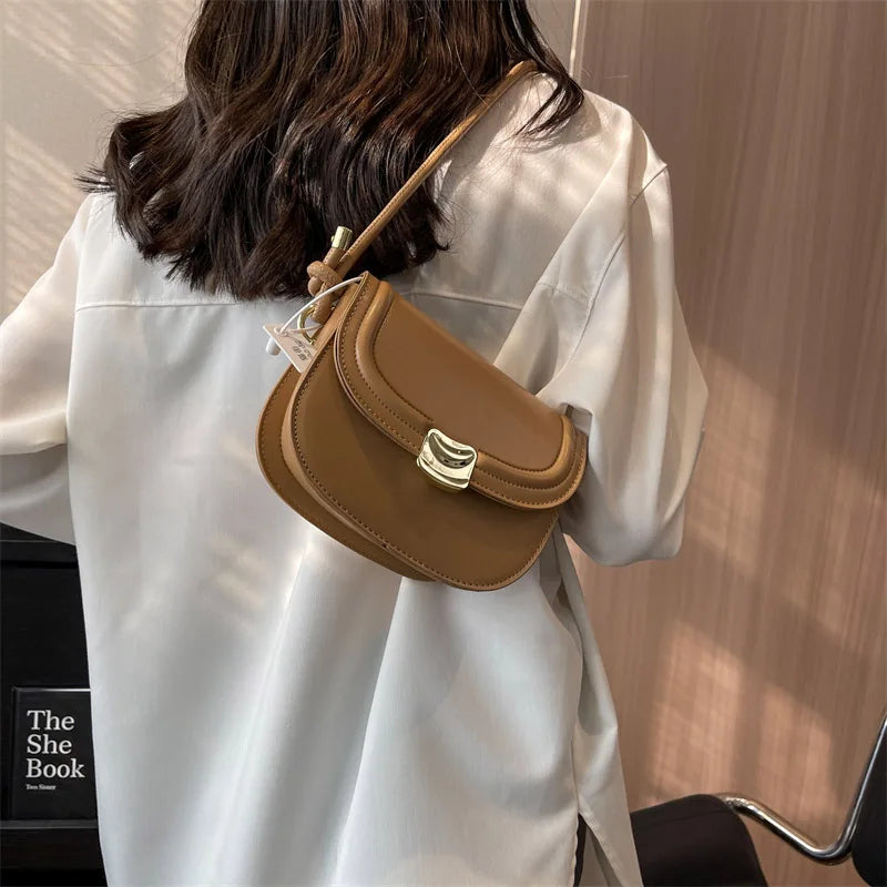 Leather Crossbody Bag for Women Shoulder Bag Saddle Handbag