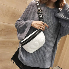 Heart Decor Women Waist Bag Crossbody Shoulder Bag
