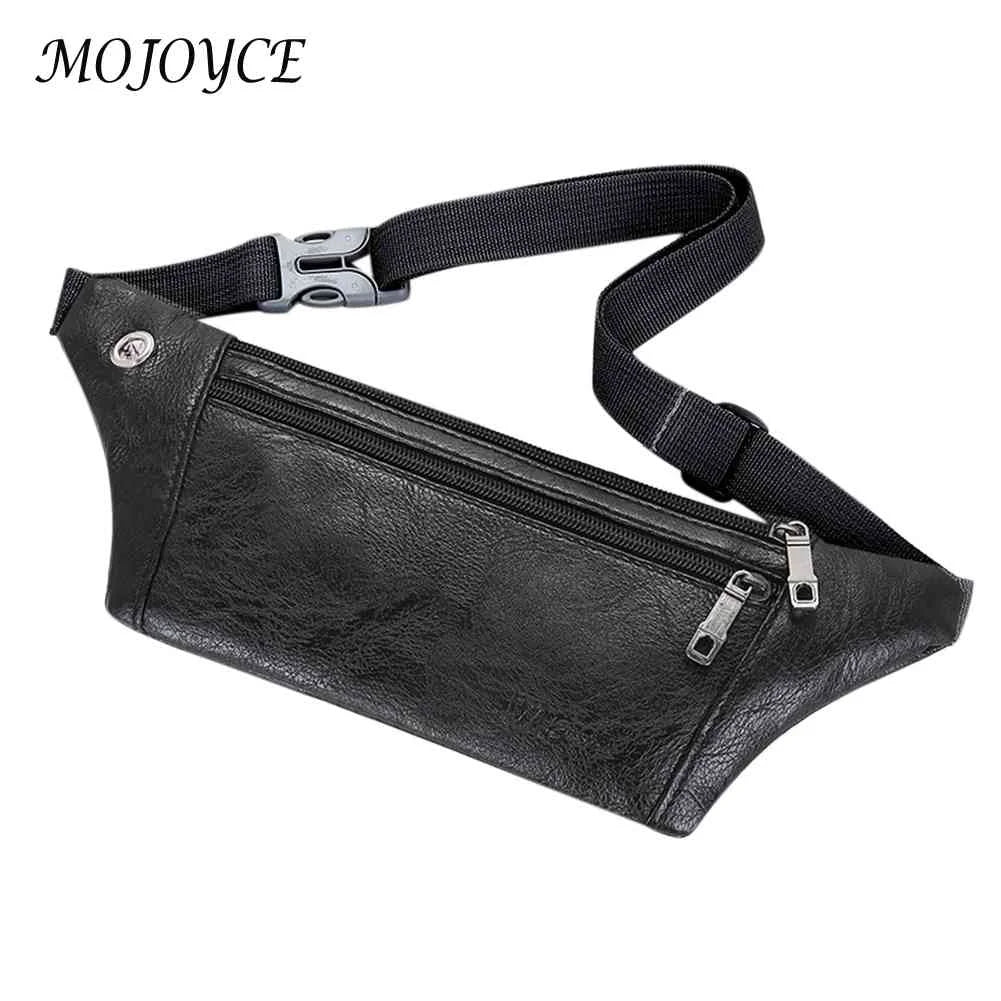 Men Shoulder Belt Bags Retro Casual PU Leather Phone Pouches Chest Bag Crossbody
