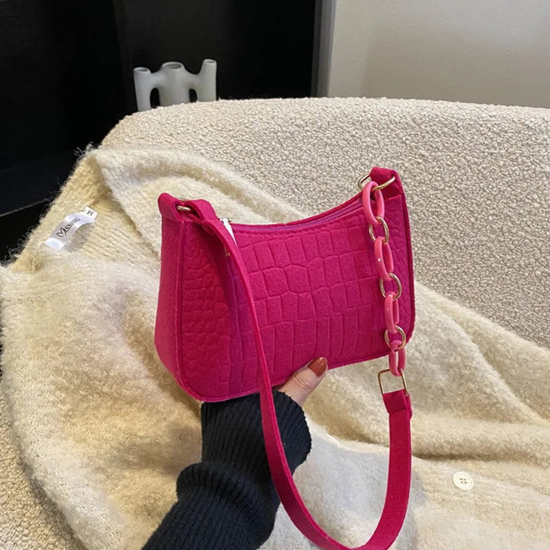 Green Mini Shoulder Purse Women Underarm Bag Ladies Clutches Handbag