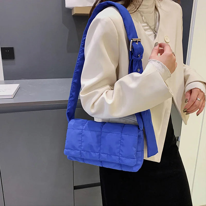 Nylon Cloth Crossbody Bag for Women Small Flap Handbag