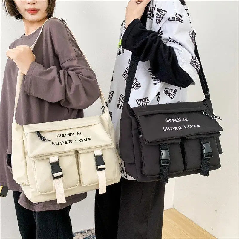 Nylon Messenger Bag Street Shoulder Bag Student Cross Body Bag Christmas Gift