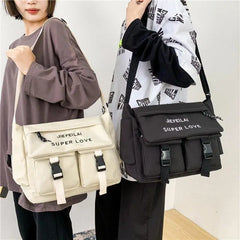 Nylon Messenger Bag Street Shoulder Bag Student Cross Body Bag Christmas Gift
