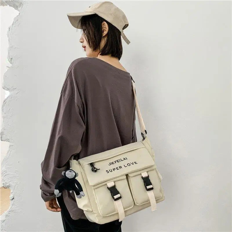 Nylon Messenger Bag Street Shoulder Bag Student Cross Body Bag Christmas Gift