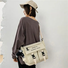 Nylon Messenger Bag Street Shoulder Bag Student Cross Body Bag Christmas Gift