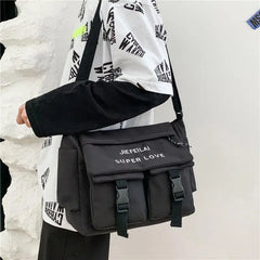 Nylon Messenger Bag Street Shoulder Bag Student Cross Body Bag Christmas Gift