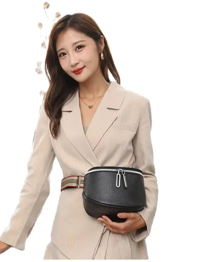 Women's Stylish PU Leather Fanny Pack Classic Waist Bag