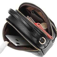 Small PU Leather Saddle Crossbody Bag for Women