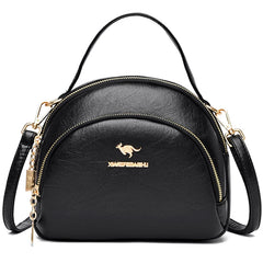Small PU Leather Saddle Crossbody Bag for Women
