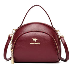 Small PU Leather Saddle Crossbody Bag for Women