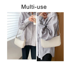 Solid PU Leather Shoulder Bags For Women Trends Handbags Small Travel Hand Bag