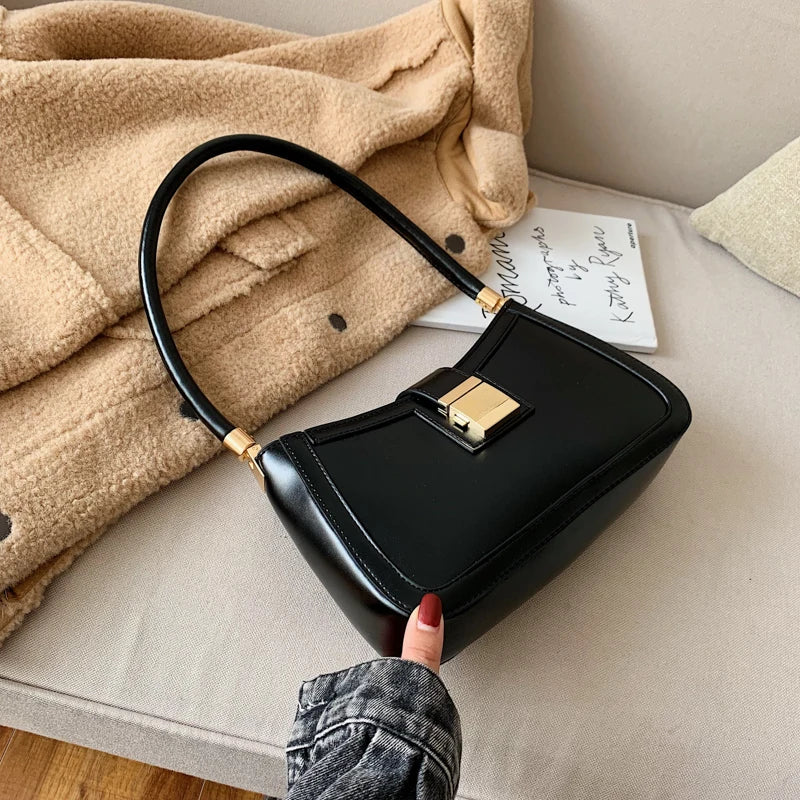 PU Leather Shoulder Bags Hit Lock Handbags Small Travel Messenger Hand Bag