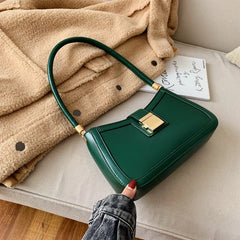 PU Leather Shoulder Bags Women Lock Handbags Small Travel Lady Bags