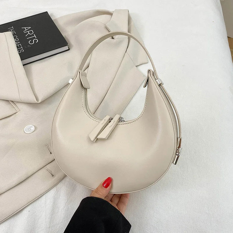 Women's PU Leather Underarm Bag Shoulder Handbag Travel Tote
