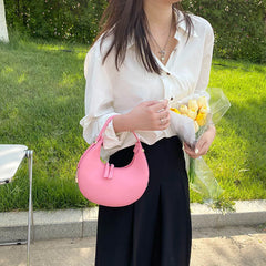 Women's PU Leather Underarm Bag Shoulder Handbag Travel Tote