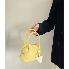 Solid PU Leather Women Shoulder Crossbody Bag Ladies Top-handle Bags