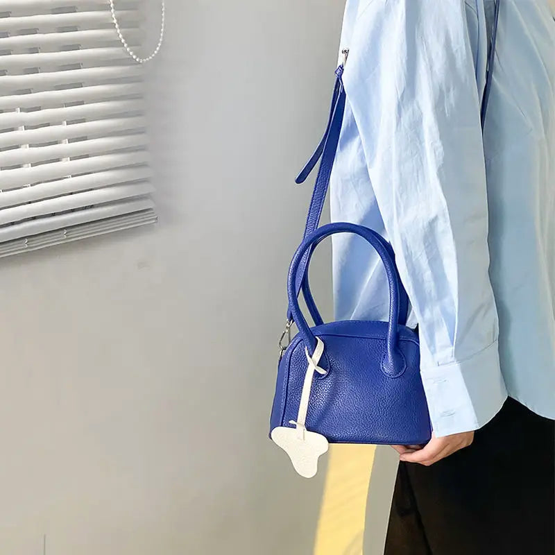Solid PU Leather Women Shoulder Crossbody Bag Ladies Top-handle Bags