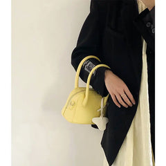 Solid PU Leather Women Shoulder Crossbody Bag Ladies Top-handle Bags